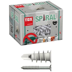 TOX SPIRAL 068101231 Dübel- und Schrauben-Set Ø 4,5 mm x 32 mm, 50-teilig