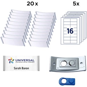 AVERY Zweckform Namensschilder mit Magnet 80,0 x 34,0 mm, 1 Set