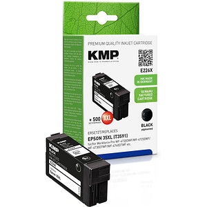 KMP E226X schwarz Druckerpatrone kompatibel zu EPSON 35XL / T3591XL