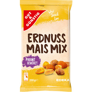 GUT&GÜNSTIG Erdnuss-Mais-Mix Nüsse 200,0 g, 1 St.