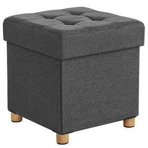 SONGMICS Wohnzimmer-Hocker mit Stauraum LSF14GYZ dunkelgrau, 1 St.