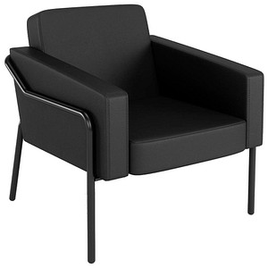 medso powered by PAPERFLOW Sessel MEDSO L schwarz Kunstleder 75,0 x 74,3 x 73,6 cm, 1 St.