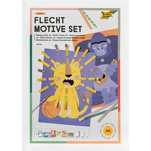 folia Bastelset Flechtmotive Set Safari mehrfarbig 225 St.
