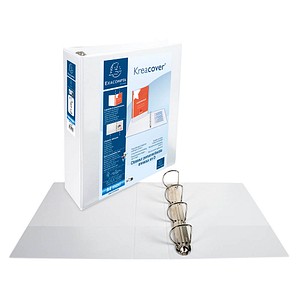 Exacompta Kreacover Ringbuch 4-Ringe weiß 9,0 cm DIN A4, 1 St.