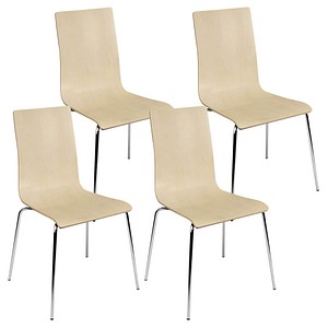 Nowy Styl Schalenstühle Cafe VII ahorn Holz, 4 St.
