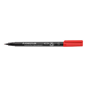 STAEDTLER Lumocolor Folienstift rot 0,4 mm permanent