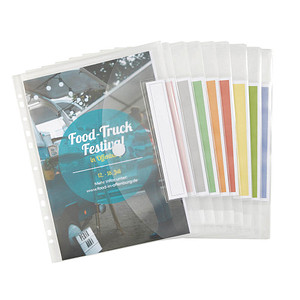 FolderSys Dokumententaschen Index DIN A4 transparent genarbt 0,20 mm, 10 St.