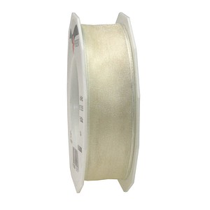 PRÄSENT Geschenkband Four Seasons seidenmatt creme 25,0 mm x 25,0 m