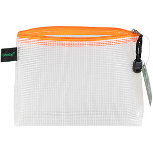 FolderSys Reißverschlussbeutel DIN A6 transparent/orange 0,28 mm, 1 St.