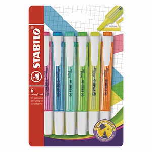 STABILO swing cool Textmarker farbsortiert, 6 St.