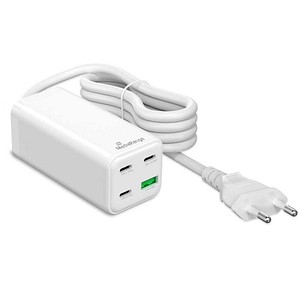 MediaRange MRMA124 GaN-Ladestation weiß, Kabellänge: 1,5 m, 100,0 Watt