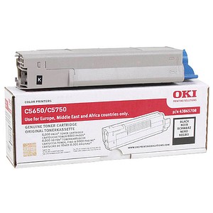 OKI 43865708  schwarz Toner