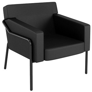 medso powered by PAPERFLOW Sessel MEDSO L schwarz Kunstleder 75,0 x 74,3 x 73,6 cm, 1 St.