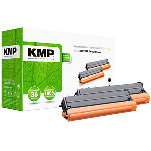 KMP B-T98D  schwarz Toner kompatibel zu brother TN-421BK, 2er-Set