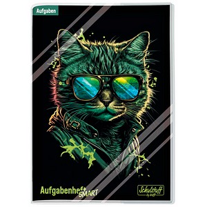 Häfft® Verlag Hausaufgabenheft Schulstuff Cool Cat liniert DIN A5 ohne Rand, 96 Blatt, 1 St.