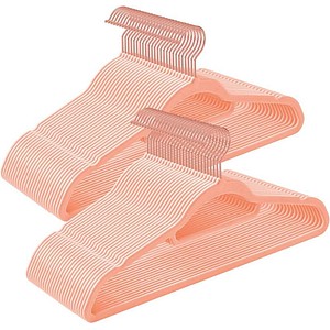 SONGMICS Kleiderbügel rosa, 50 St.