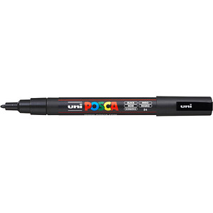 uni-ball POSCA PC-3M Acrylstift schwarz 0,9 - 1,3 mm, 1 St.