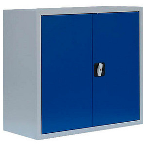 LÜLLMANN Stahlschrank 530301 enzianblau, lichtgrau 1 Fachboden 80,0 x 38,3 x 75,0 cm, aufgebaut, 1 St.