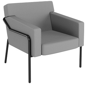 medso powered by PAPERFLOW Sessel MEDSO L grau schwarz Kunststoff 75,0 x 74,3 x 73,6 cm, 1 St.