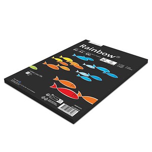 Rainbow Kopierpapier schwarz DIN A4 80 g/qm 100 Blatt