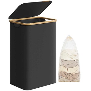 SONGMICS Wäschekorb schwarz, bis 10,0 kg, 1 St.