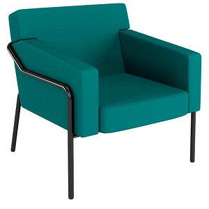 medso powered by PAPERFLOW Sessel MEDSO L blau schwarz Kunststoff 75,0 x 74,3 x 73,6 cm, 1 St.