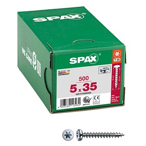 SPAX® Universalschrauben T20 Halbrundkopf WIROX 0201010500355 5 mm x 35 mm, 500 St.