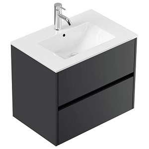 POSSEIK Waschbecken mit Unterschrank LIMES 70 grafit 70,0 x 46,5 x 58,5 cm
