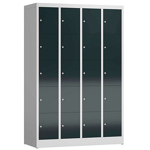 ClassiX Schließfachschrank anthrazit, lichtgrau X-520548, 20 Schließfächer 118,5 x 50,0 x 180,0 cm