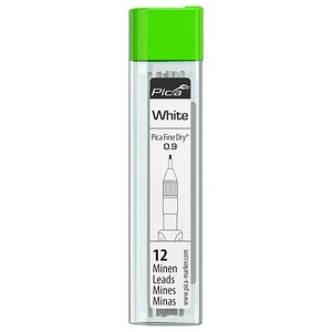 Pica Fine Dry 7032 Ersatzminen für Tieflochmarker-Bleistift weiß 0,9 mm, 12 St.