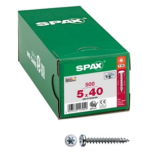 SPAX® Universalschrauben T20 Halbrundkopf WIROX 0201010500405 5 mm x 40 mm, 500 St.