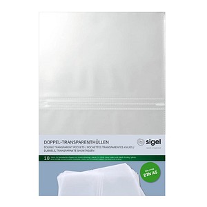 SIGEL Sichthüllen Speisekarten DIN A5 transparent glänzend 70 µm, 10 St.