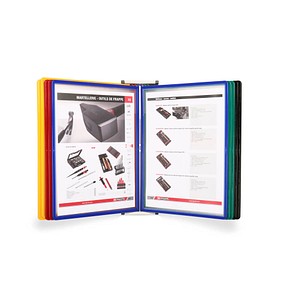 tarifold Wand-Sichttafelsystem 414909 DIN A4 farbsortiert mit 10 St. Sichttafeln, 1 St.
