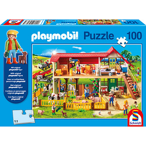 Schmidt Playmobil Bauernhof Puzzle, 100 Teile