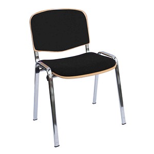 LÜLLMANN Stapelstuhl 225480 schwarz Stoff, 1 St.