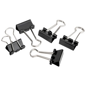 Gowi Foldbackklammern schwarz 1,9 cm, 12 St.