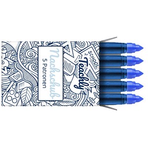 Teachly Tintenrollerminen blau 0,6 mm 5 St.