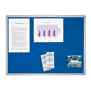 FRANKEN Pinnwand PRO 150,0 x 100,0 cm Textil blau