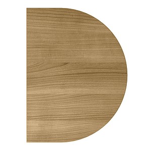 HAMMERBACHER Verbindungsplatte KA60 nussbaum, halbrund 60,0 x 80,0 x 2,5 cm