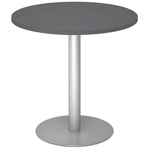 HAMMERBACHER Bistrotisch rund Spanplatte grafit 80,0 x 80,0 x 74,0 cm, 1 St.