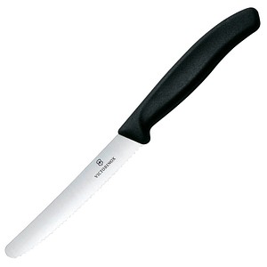 VICTORINOX Frühstücksmesser Swiss Classic silber, schwarz glatt, 1 St.