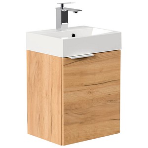 POSSEIK Waschbecken mit Unterschrank CUBI SLIMLINE eiche gold 40,0 x 31,0 x 56,3 cm