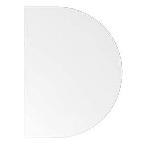 HAMMERBACHER Verbindungsplatte KA60 weiß, halbrund 60,0 x 80,0 x 2,5 cm