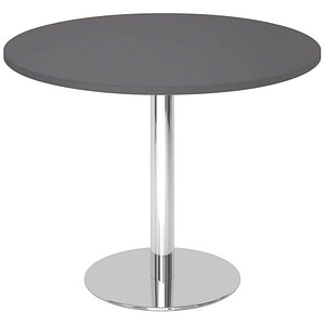 HAMMERBACHER Bistrotisch rund Spanplatte grafit 100,0 x 100,0 x 74,0 cm, 1 St.