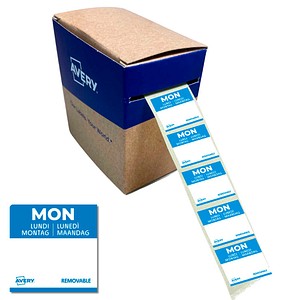 AVERY Zweckform Montag Tagesetiketten weiß 25,0 x 25,0 mm, 1.000 St.