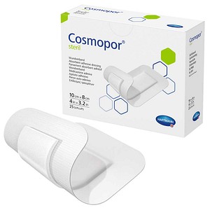HARTMANN Wundverband Pflaster Cosmopor® Steril 9008063 weiß 8,0 x 10,0 cm, 25 St.