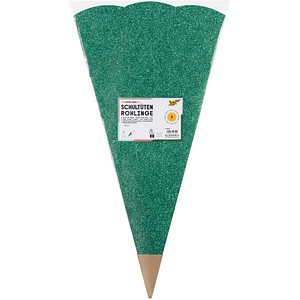 folia Schultüte Geschwister glitter grün 5 St.