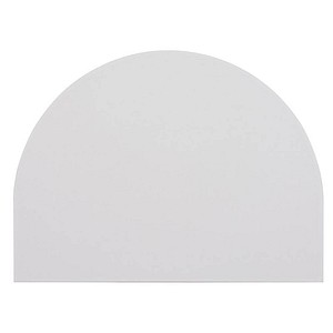HAMMERBACHER Verbindungsplatte KA60 lichtgrau, halbrund 60,0 x 80,0 x 2,5 cm