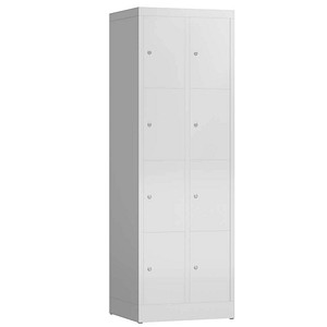 ClassiX Schließfachschrank lichtgrau X-520420, 8 Schließfächer 59,0 x 50,0 x 180,0 cm