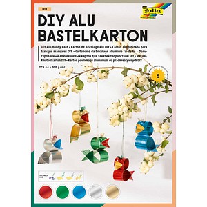 folia Fotokarton Alu Mix farbsortiert 300,0 g/m² 5 Blatt